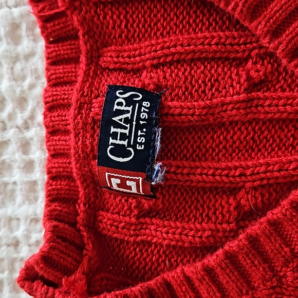 Size Small chaps red sweater vest - Picture 2 of 2